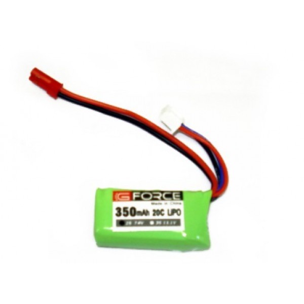 GForce 20C 350mAh 2S 7.4V LiPO (JST)