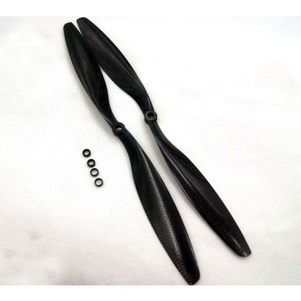 12 x 4.5 Carbon Fiber Multi-Rotor Prop Set (One Regular and One Pusher)