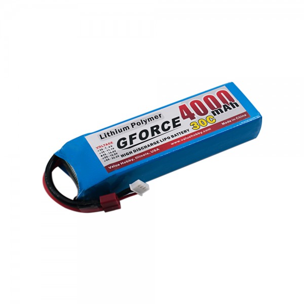GForce 30C 4000mAh 4S 14.8V LiPO (T-Connector)