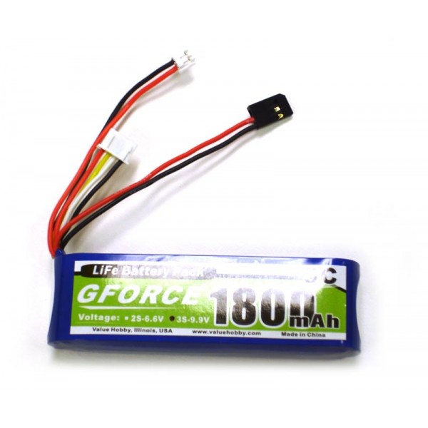 GForce 5C 1800mAh 3S 9.9V LiFe TX Pack