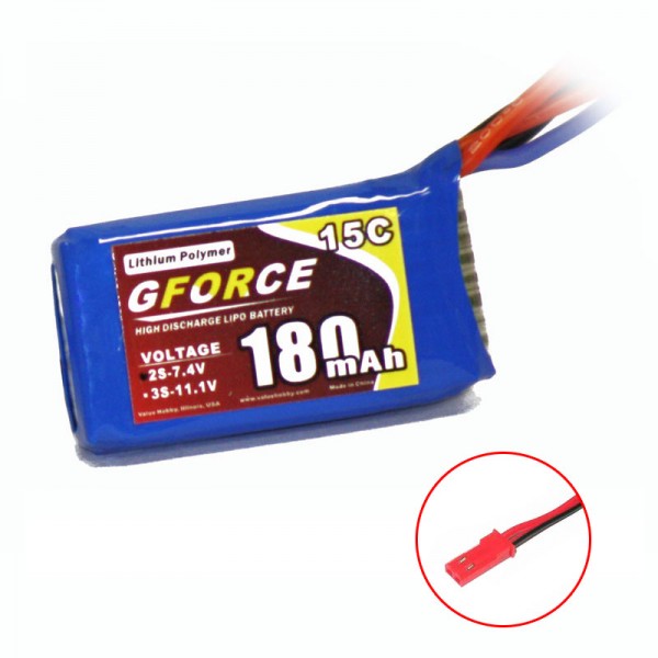 DISC GForce 15C 180mAh 2S 7.4V LiPO (JST)
