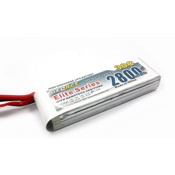 GForce Elite Series 30C 2800mAh 4S 14.8V LiPO (T-Connector)