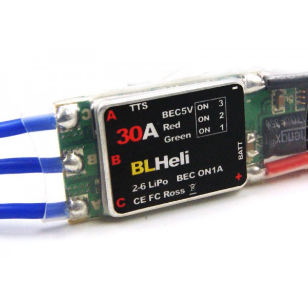 30A Brushless Multi-rotor ESC with BLHELI Firmware (2-6S LiPO)