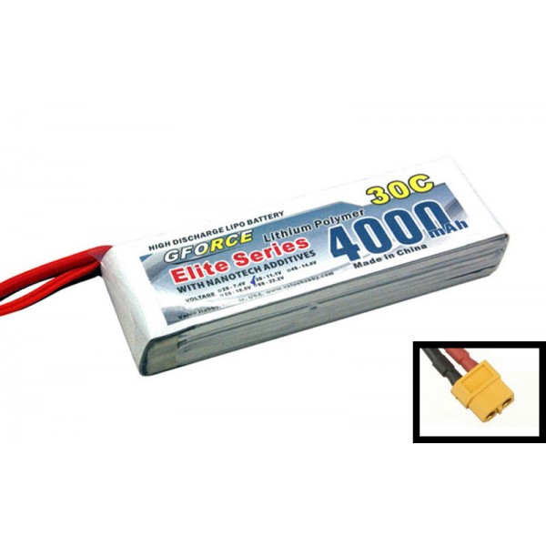 GForce Elite Series 30C 4000mAh 3S 11.1V LiPO (XT60 Connector)