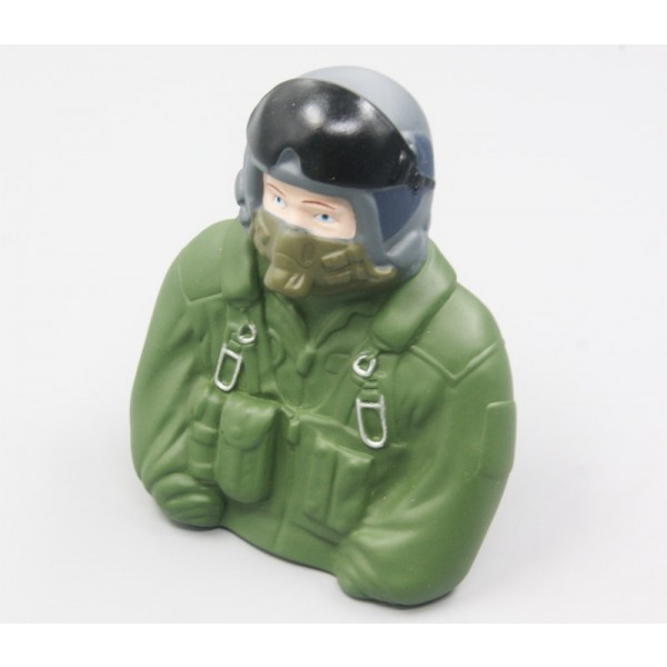 3.0 x 3.5 x 1.6in (75 x 90 x 40mm) 1.2oz Scale Painted Jet Pilot for RC Planes