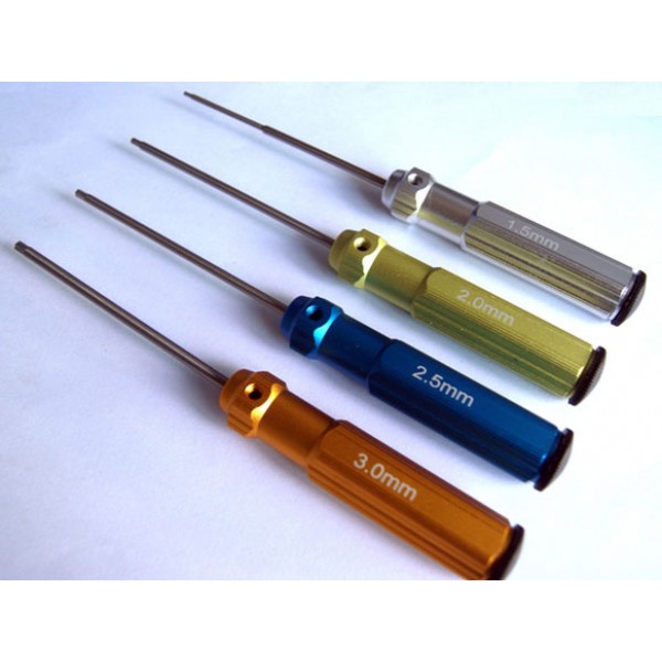 Metric Socket Head Screw Driver Set (1.5mm / 2.0mm / 2.5mm/ 3.0mm)