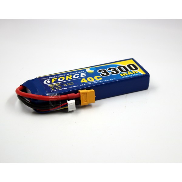 GForce 40C 3300mAh 3S 11.1V LiPO (XT60-Connector)
