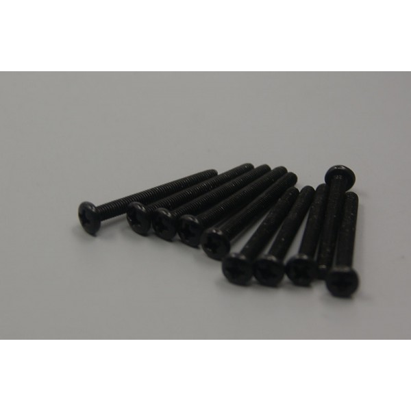 B Head Cross Screw BM3*28.5 10pcs for Acme 1/10 Flash (33294)