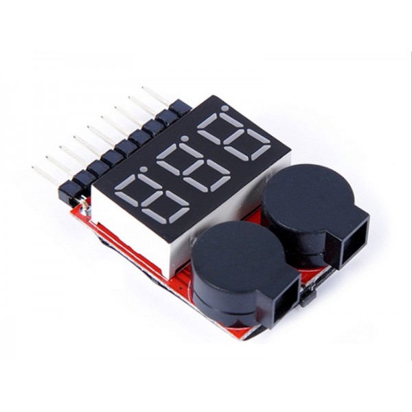 2-8S LiPO Battery Voltage Checker/Low Voltage Alarm