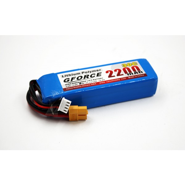 GForce 30C 2200mAh 3S 11.1V LiPO (XT60 Connector)