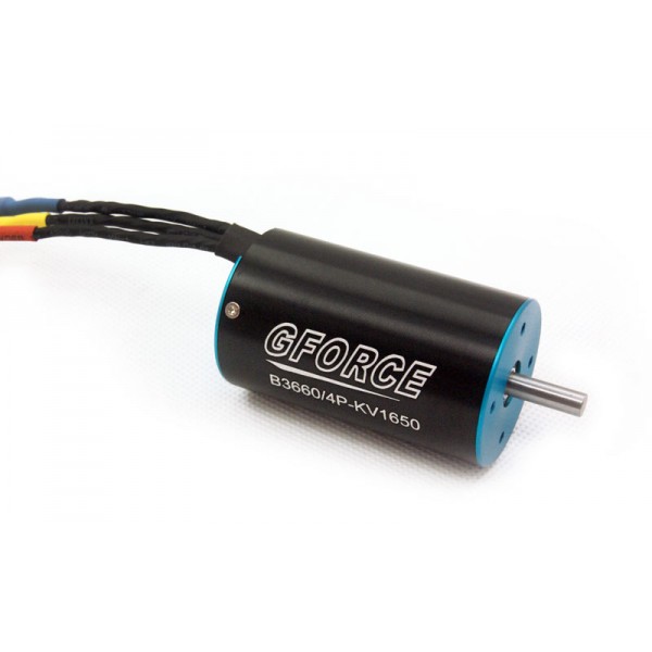 GForce 3660 4-Pole Brushless Inrunner Motor (1/10 Scale Vehicles) -1650KV
