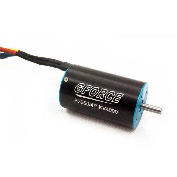 GForce 3660 4-Pole Brushless Inrunner Motor (1/10 Scale Vehicles) - 4000KV