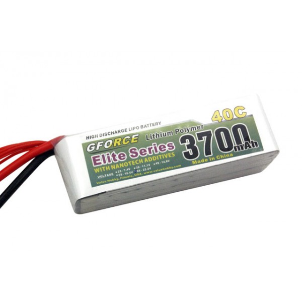GForce Elite Series 40C 3700mAh 6S 22.2V LiPO (T-Connector)