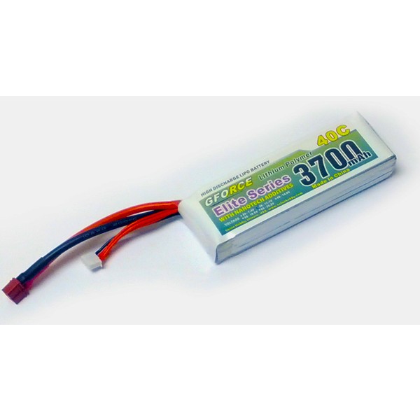 DISC GForce Elite Series 40C 3700mAh 3S 11.1V LiPO (5.5mm Bullet Connector)