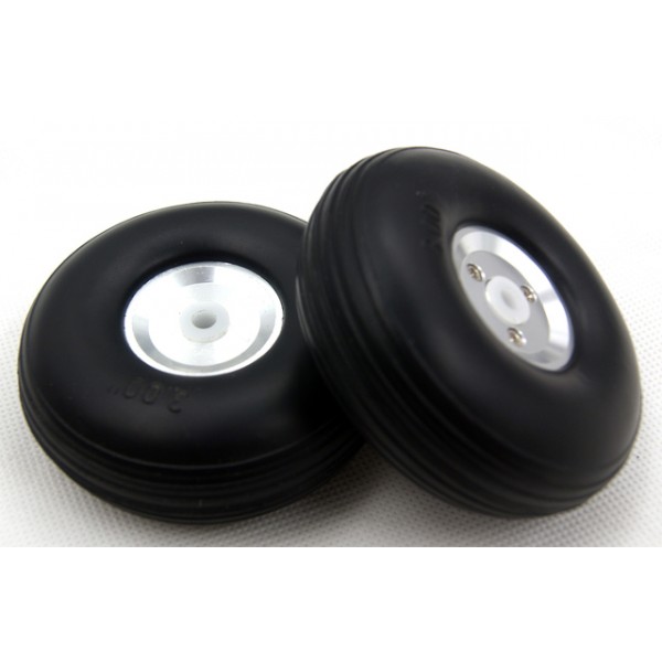 3in Scale Rubber Wheels with Aluminum Hub (2-pcs)
