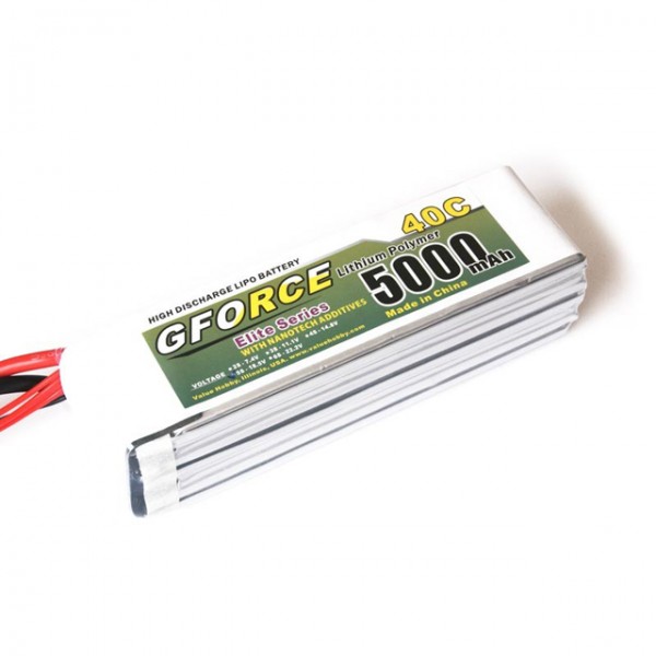 DISC GForce Elite Series 40C 5000mAh 5S 18.5V LiPO (5.5mm-Bullet-Connector)