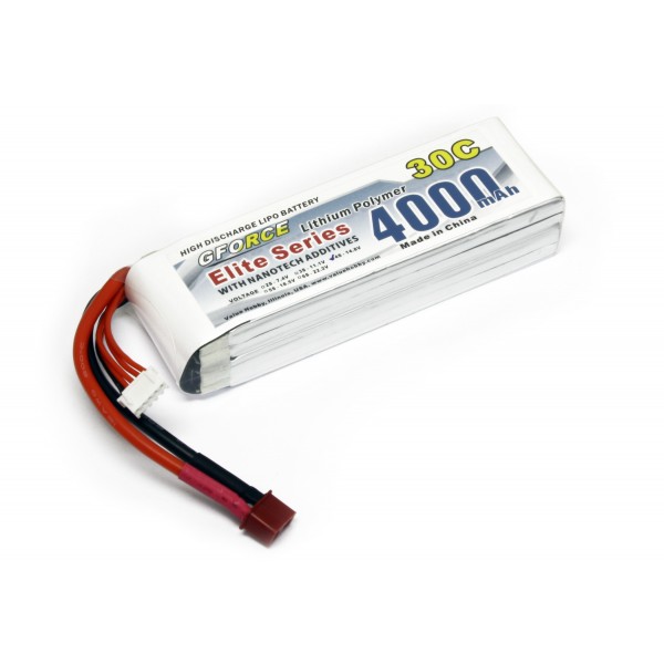 DISC GForce Elite Series 30C 4000mAh 4S 14.8V LiPO (5.5mm Bullet Connector)