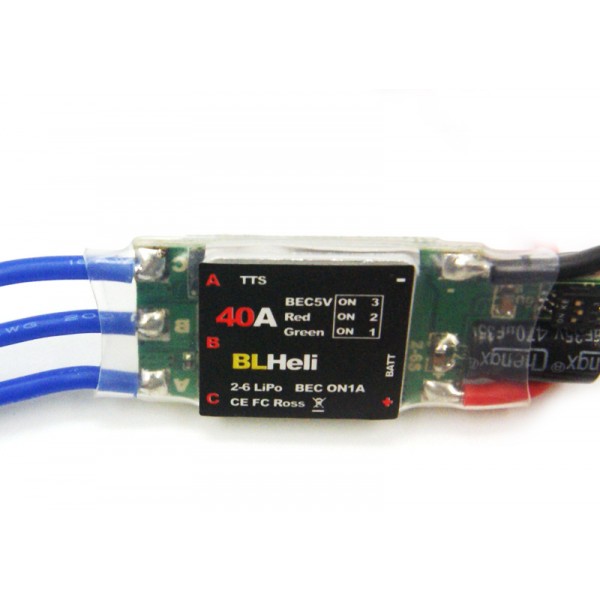 40A Brushless Multi-rotor ESC with BLHELI Firmware (2-6S LiPO)