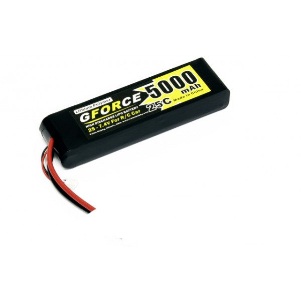 GForce 25C 5000mAh 2S 7.4V LiPO (Fit TRX Vehicles)