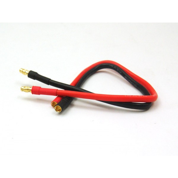 2-Wire 6in 14AWG Silicone Motor Extension Wire w/3.5mm Bullet Connectors