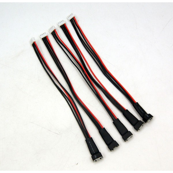 5pcs 3S JST-XH Balance Wire Extension with Reinforced Grip (8in)