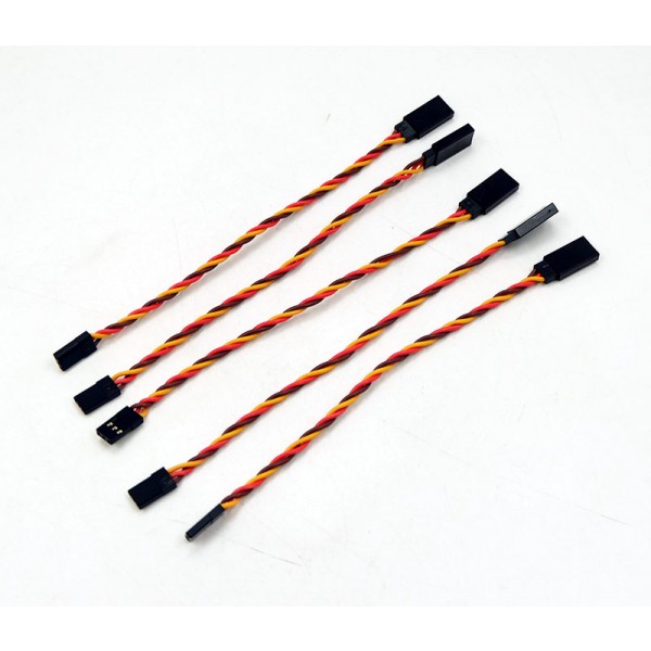 5pcs JR/Hitec Style Servo Extension 26AWG Twisted Wire 12in