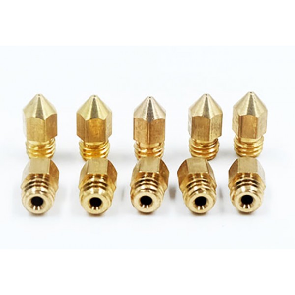 10Pcs 0.4mm 3D Printer Extruder Brass Nozzle for MK8 Makerbot (1.75mm filament)