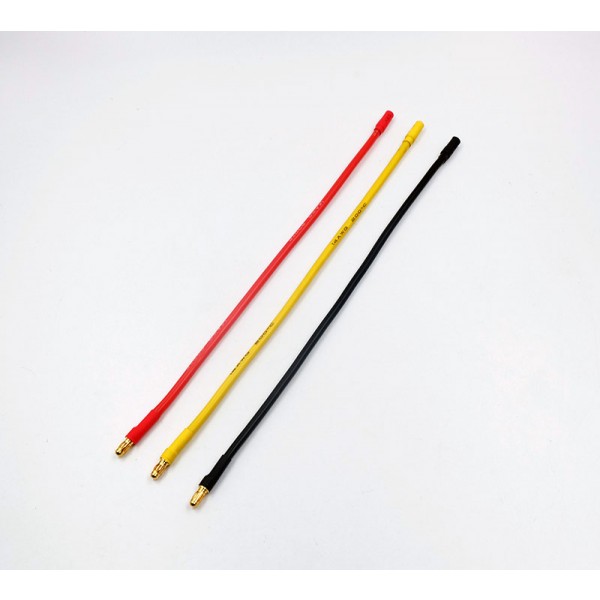 3-Wire 6in 14AWG Silicone Motor Extension Wire w/3.5mm Bullet Connector