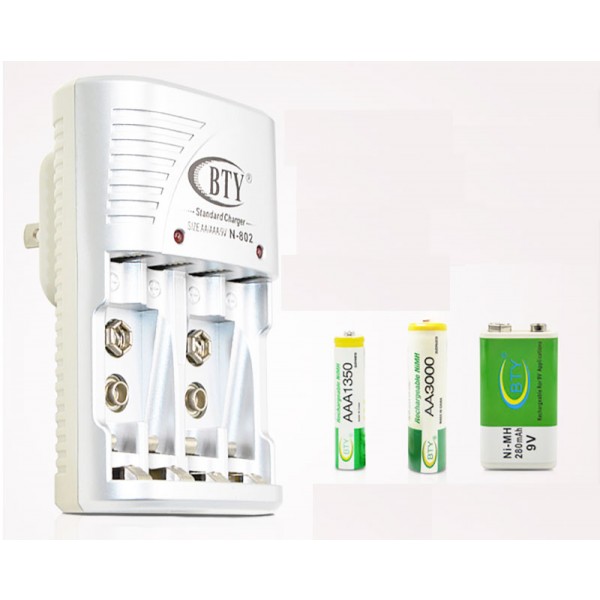 AA AAA 9V NiMH NiCAD Battery Charger