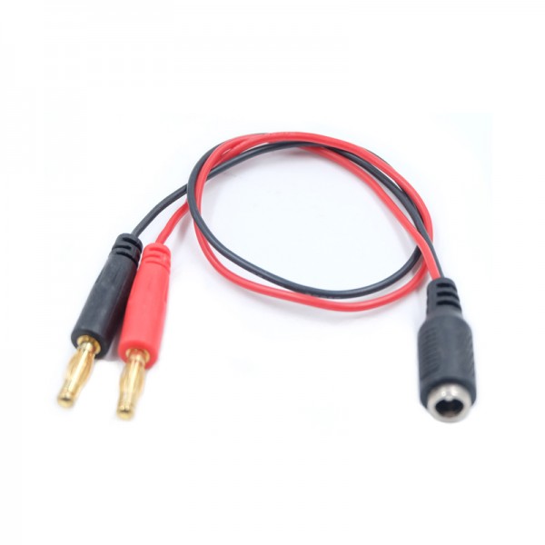 5.5mm x 2.5mm Male DC Power Connector to Alligator Clip Charger Cable