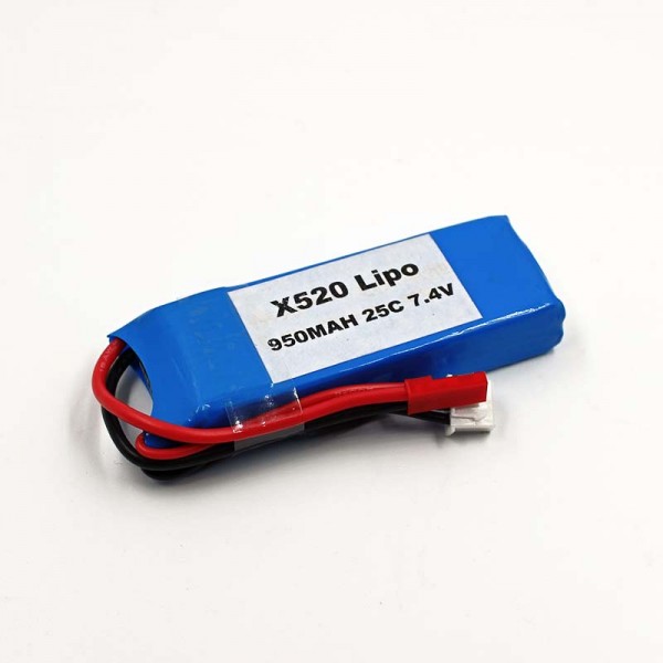 25C 950mAh 2S 7.4V LiPO for XK X520 Airplane