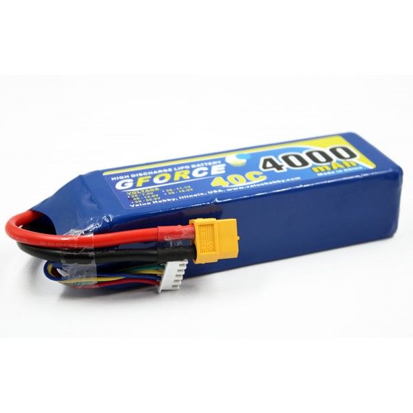 GForce 40C 4000mAh 4S 14.8V LiPO (XT60 Connector)