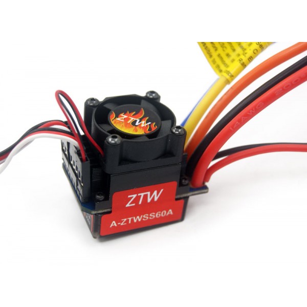ZTW SS-60A Sensored Brushless ESC for 1/10 Scale Vehicles (2-3S LiPO)