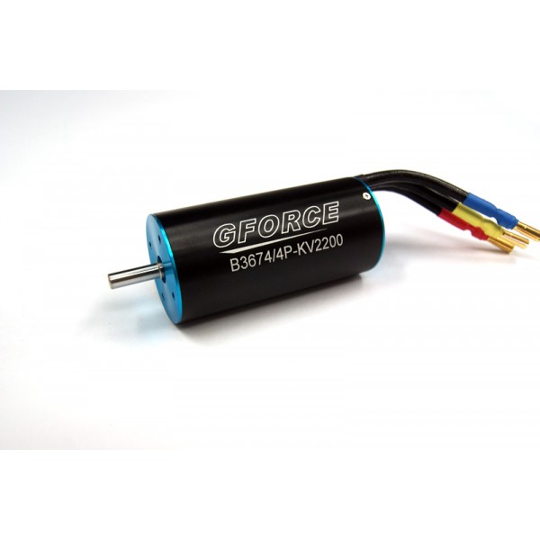 GForce 3674 4-Pole Brushless Motor (1/8 Scale Vehicles) - 2200KV