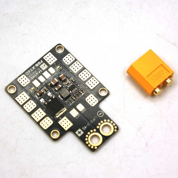 CC3D/Naze32 Power Distribution Board with 5V/12V BEC and Built-In XT60