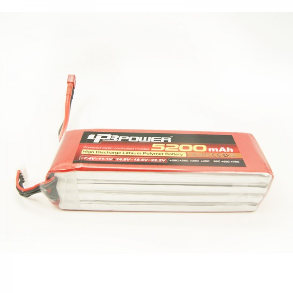 60C 5200mAh 4S 14.8V LiPO (T Connector)
