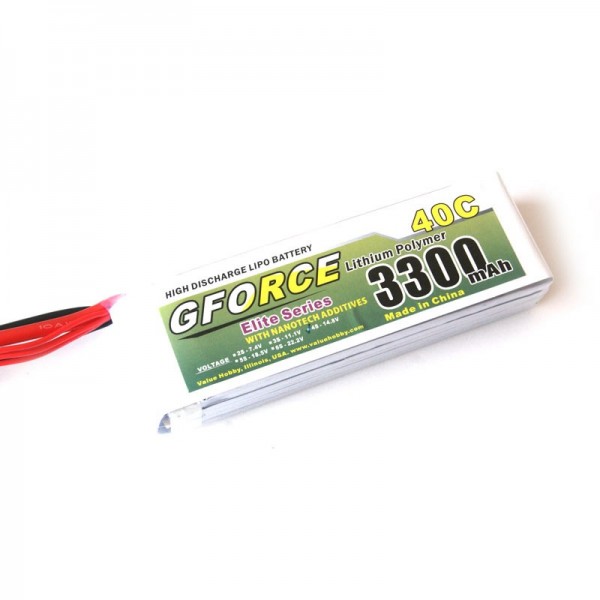 DISC GForce Elite Series 40C 3300mAh 4S 14.8V LiPO (5.5mm Bullet Connector)