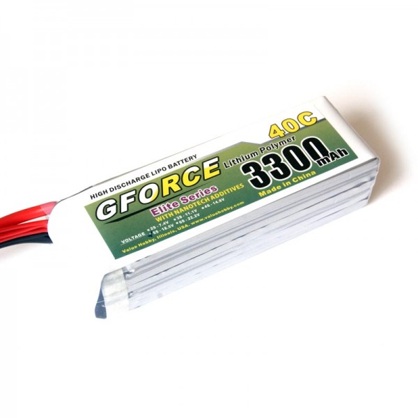 GForce Elite Series 40C 3300mAh 5S 18.5V LiPO (T-Connector)