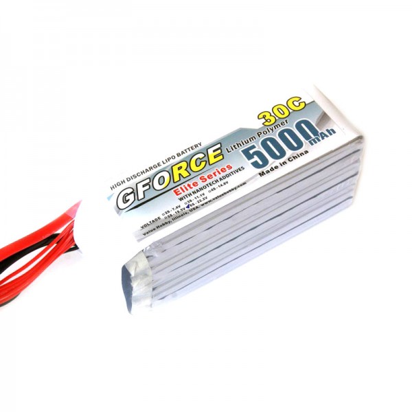 GForce Elite Series 30C 5000mAh 6S 22.2V LiPO (T-Connector)