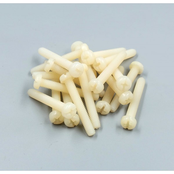 Nylon Metric Round Head Phillips Machine Screw M4 - 10mm (20pcs)