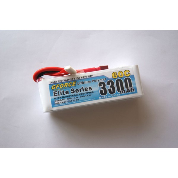 GForce Elite Series 60C 3300mAh 6S 22.2V LiPO (T-Connector)
