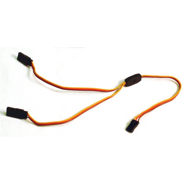 JR/Hitec/Airtronics Compatible Servo Y-Harness 26AWG 12in (30cm)