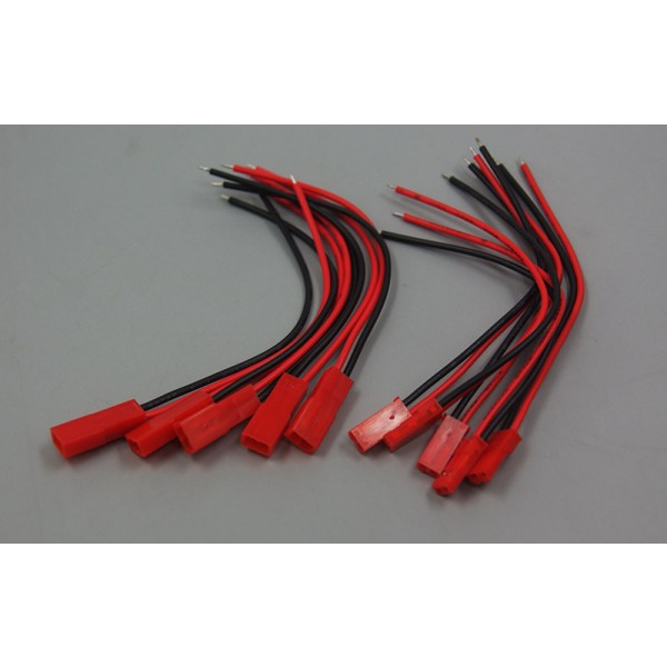 10in JST Connector Pigtail Wire (5 Male/Female Pairs)