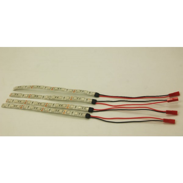 4pcs Super Bright LED Light Strip - White (20cm)