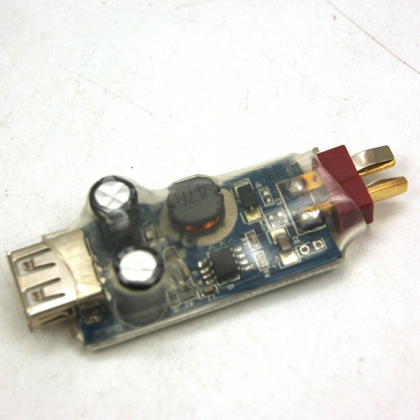 2-6S LiPO T-Connector to USB Adapter for Cell Phone Charging