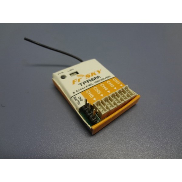 FrSky TFR6M 2.4GHz 6CH Receiver (Futaba Micro Connector and FASST Compatible)