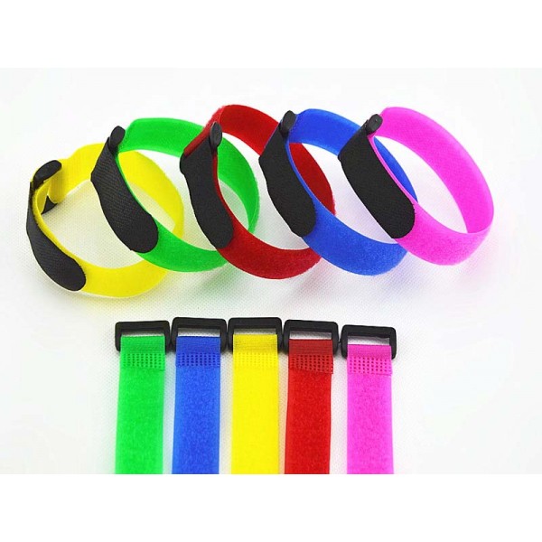 Colored Hook and Loop Strap 3/4in x 8in (5pcs)