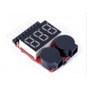 2-8S LiPO Battery Voltage Checker/Low Voltage Alarm