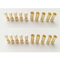 Gold Plated 3.5mm Bullet Connector Male+Female Pair (10 Sets)