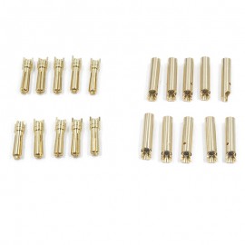 Gold Plated 4mm Bullet Connector Male+Female Pair (10 Sets) 